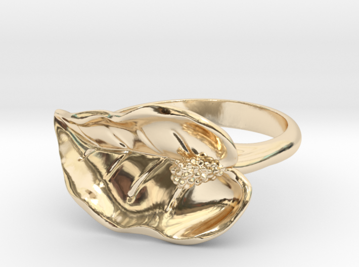 Lily ring 3d printed