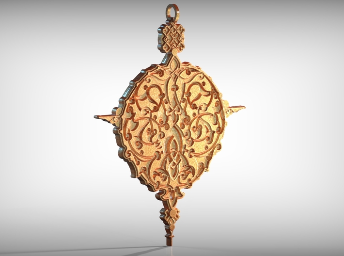 Baroque Ornament Amulet 3d printed