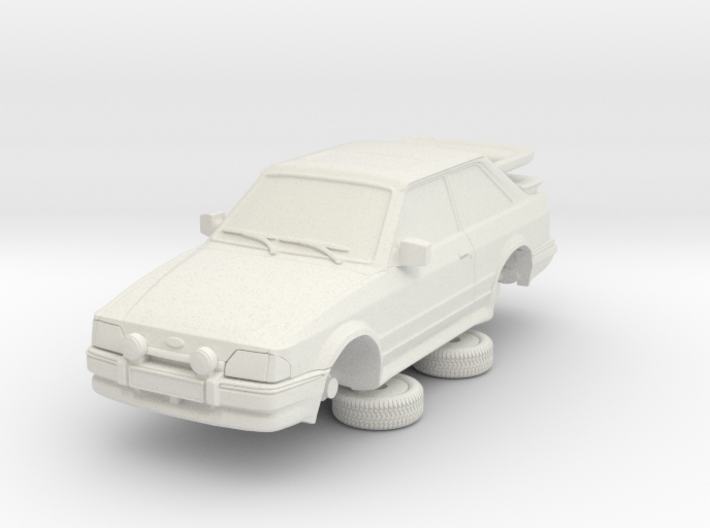 1-64 Ford Escort Mk4 2 Door Rs Turbo Whale Tail 3d printed
