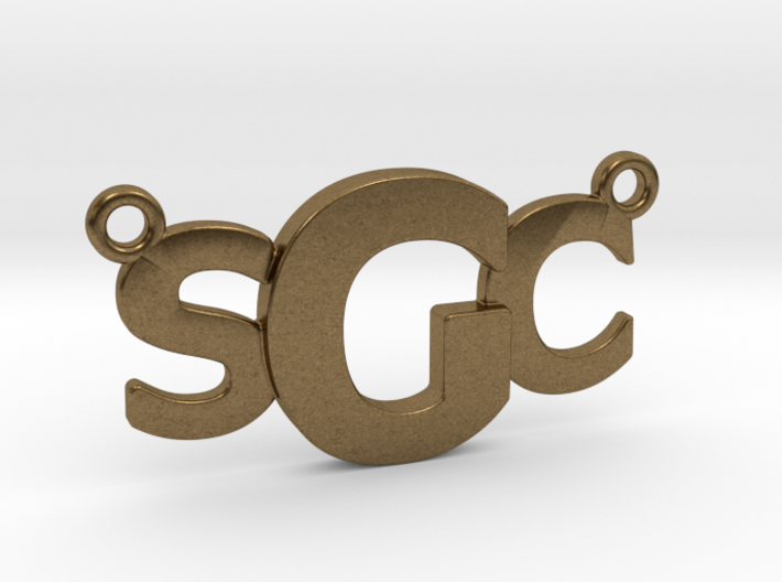 Custom Monogram Mendant - SCG 3d printed