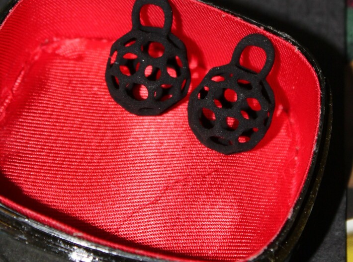 Honeycomb earring charms 3d printed