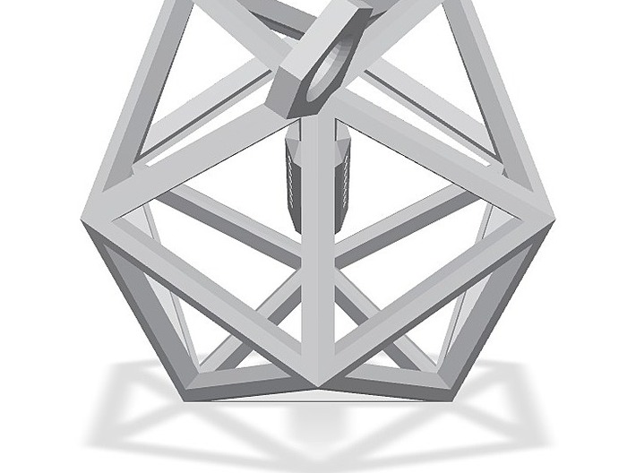 Architectural Icosahedron Pendant 3d printed