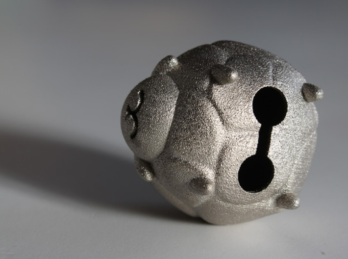 The Lambell 3d printed Polished Nickel Steel