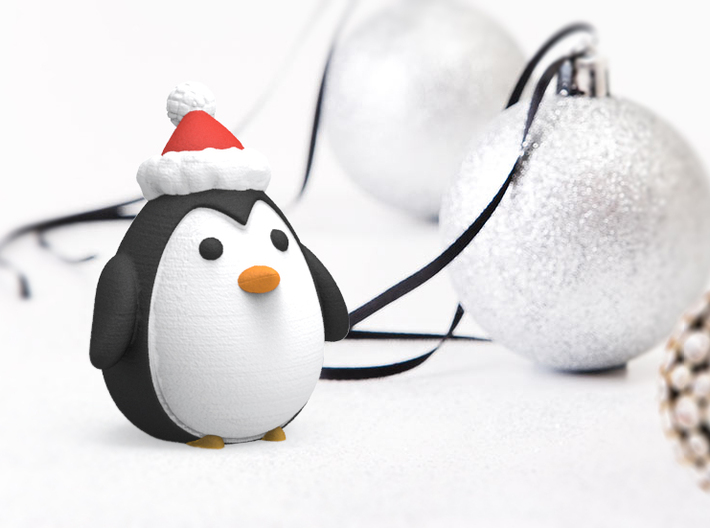 Holiday Penguin 3d printed