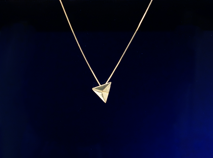 Silver Air Necklace 3d printed 