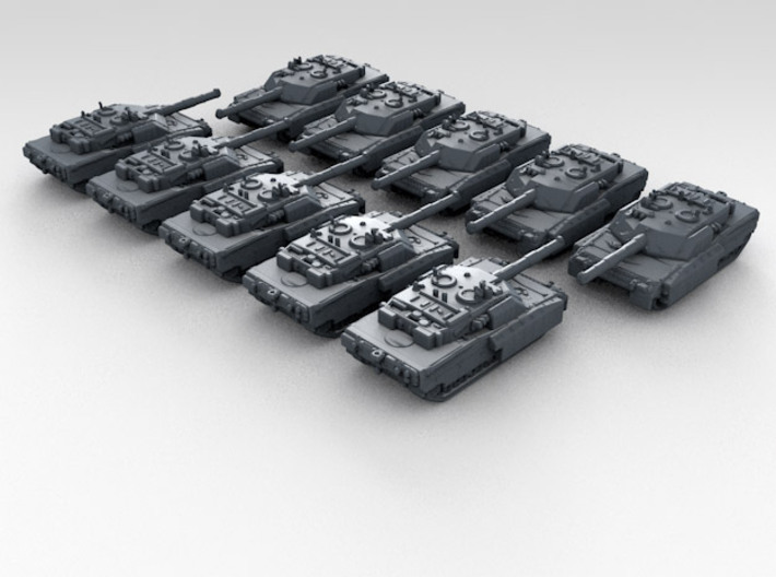 1/700  Italian C1 Ariete Main Battle Tank Set x10 3d printed 3d render showing product detail