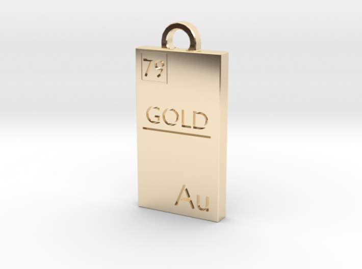 Gold Bar Pendant 3d printed