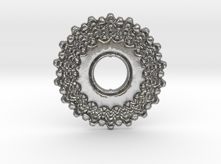 Bicycle Gear Pendant 3d printed Bicycle Gear in Silver is spectacular