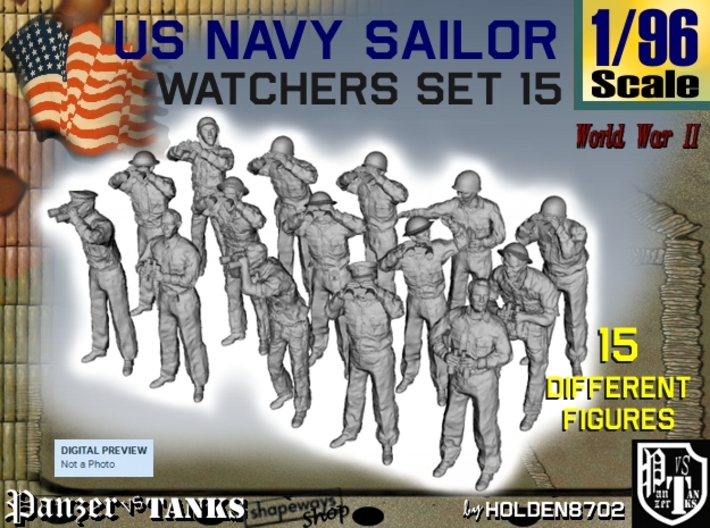 1-96 US Navy Watchers Set15 3d printed