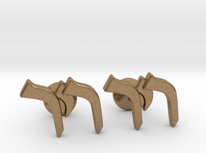 Hebrew Monogram Cufflinks - &quot;Reish Yud Reish&quot; 3d printed