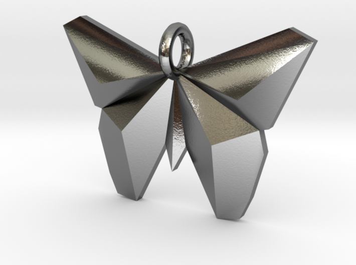 Simple Butterfly Necklace 3d printed