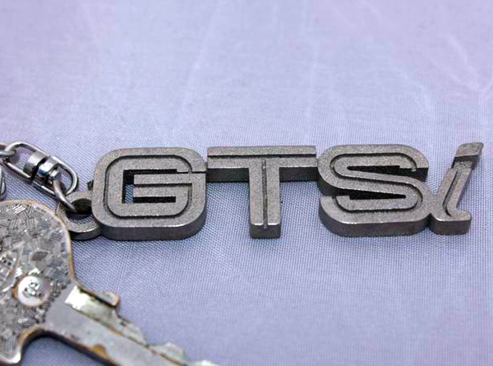 KEYCHAIN LOGO GTSI 3d printed Keychain logo GTSi steel nickel