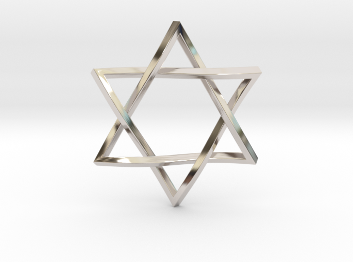 Penrose Star of David 1&quot; 3d printed