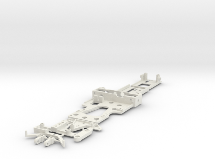 CK3 Chassis Kit for 1/32 Scale LMP MagRacing Car 3d printed This is what you'll receive if ordered in white.