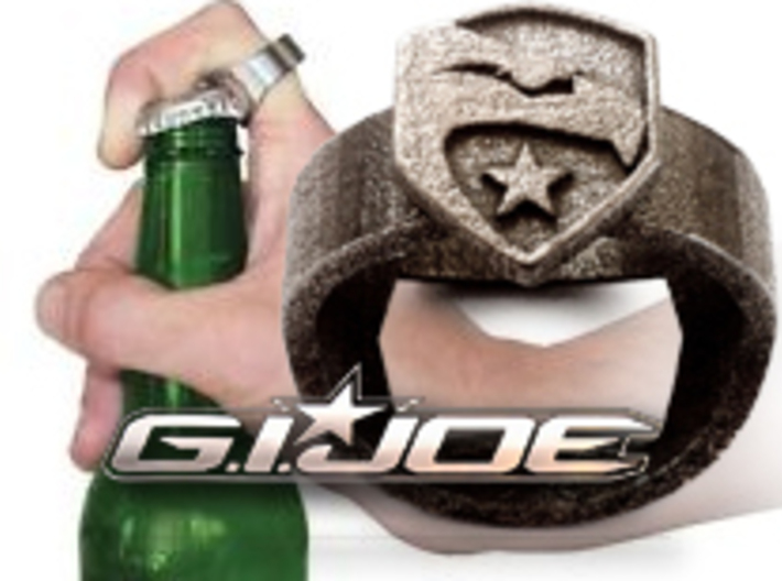 GI Joe Ring - Bottle Opener band or regular 3d printed