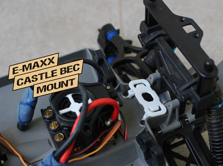 ​​​​E-MAXX Castle Creations BEC Mount 3d printed 