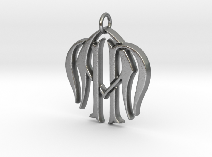 Cipher Initials NNA Pendant 3d printed