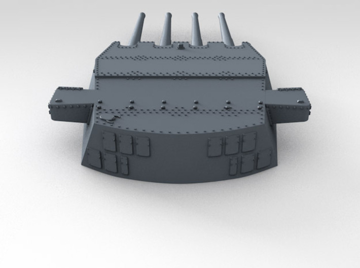 1/600 HMS King George V 14" Turrets 1941 3d printed 3d render showing product detail (A Turret)
