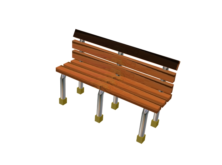 8 Wood Metal Frame Benches 3d printed One Bench