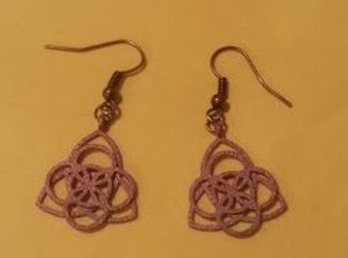 Celtic Earrings 3d printed Stainless steel (Hooks added after)