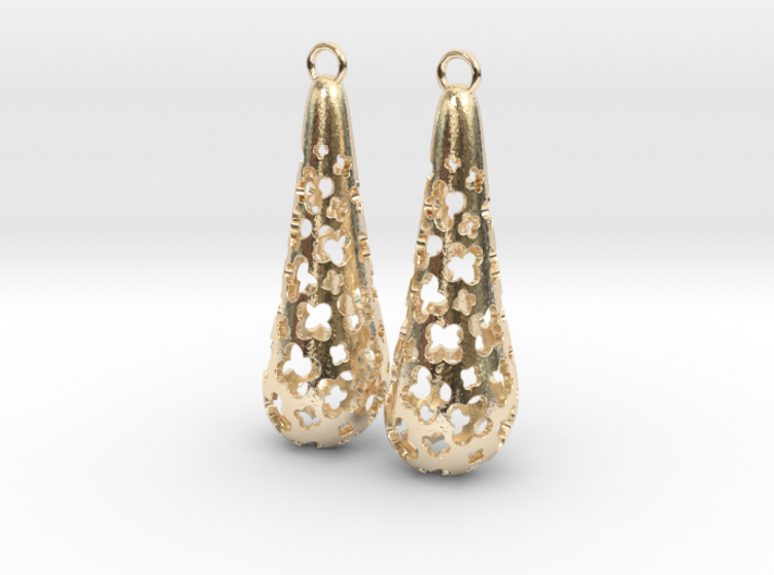 Flower earrings 3d printed