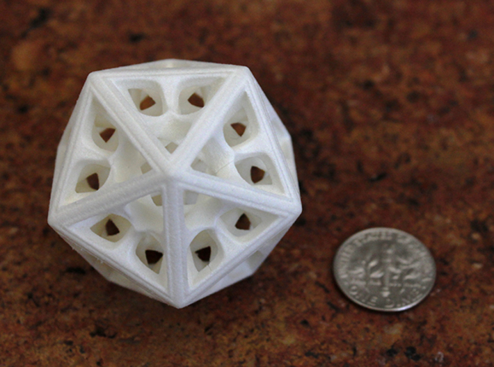 Icosahedron 3d printed 