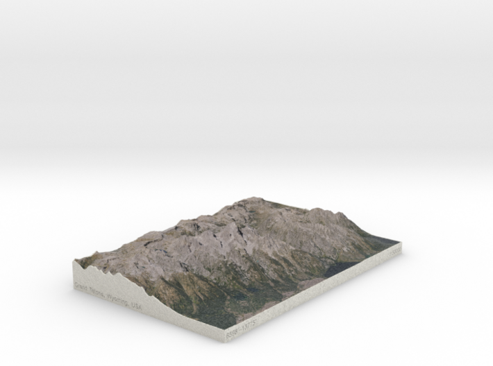 Grand Tetons, Wyoming, USA, 1:50000 3d printed 