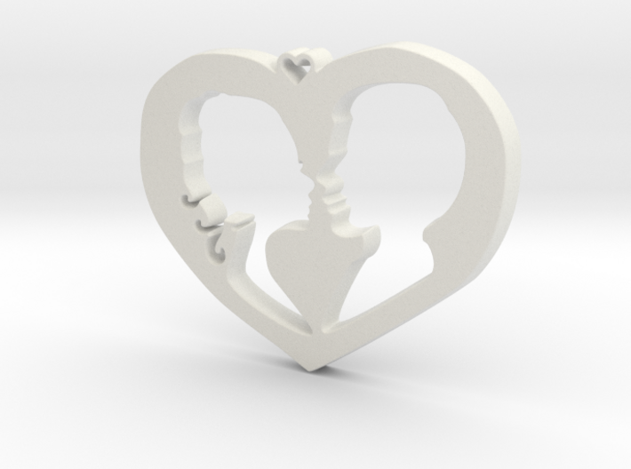 Two in Love Pendant - Amour Collection 3d printed
