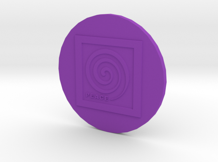 Peace Spiral B2 Button 3d printed