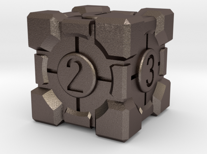 Companion Cube Dice 3d printed