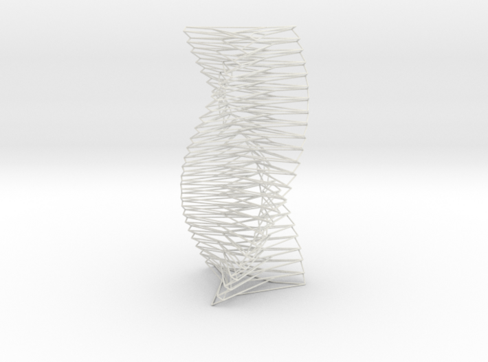 Wired Spiral Helix Tower Three Sided 3d printed