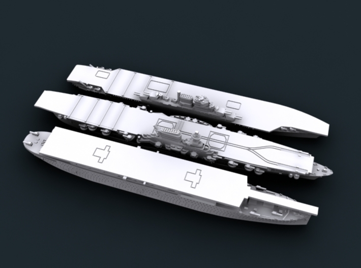 1/3000 WW2 Italian Aircraft Carriers 3d printed Computer software render
