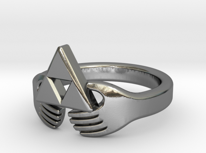 Triforce Claddagh Ring 3d printed