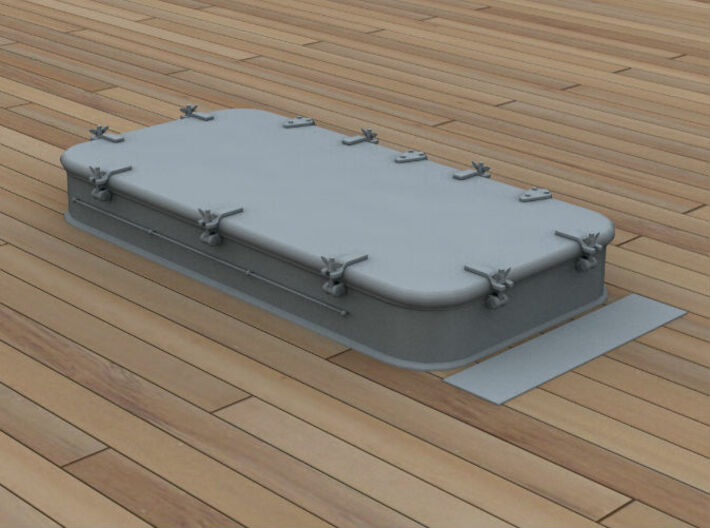1/96 IJN Deck Hatch - Type Used On Rear Deck 3d printed 