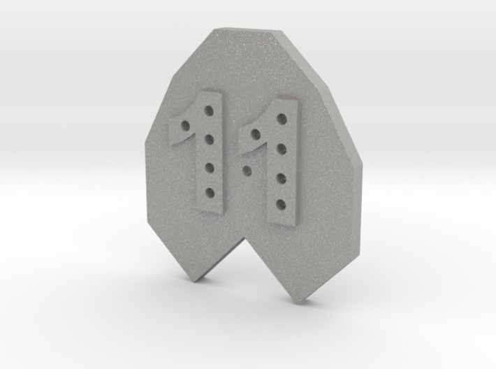 11-hole Number 11 11 Sided Shape 3d printed