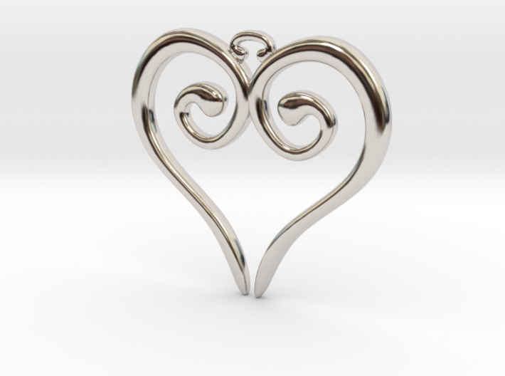 Medieval Heart 3d printed Medieval Heart Rhodium