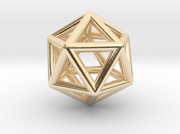 0601 Icosahedron E (a=10mm) #001 3d printed