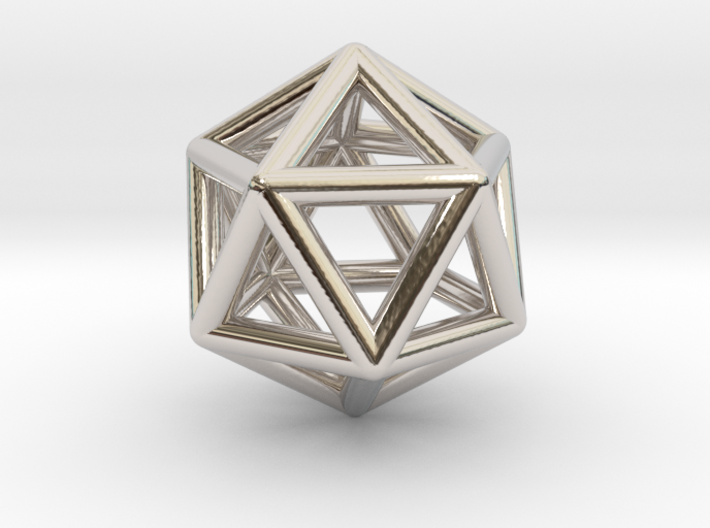 0601 Icosahedron E (a=10mm) #001 3d printed