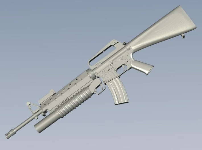 1/30 scale Colt M-16A1 &amp; M-203 rifles x 5 3d printed