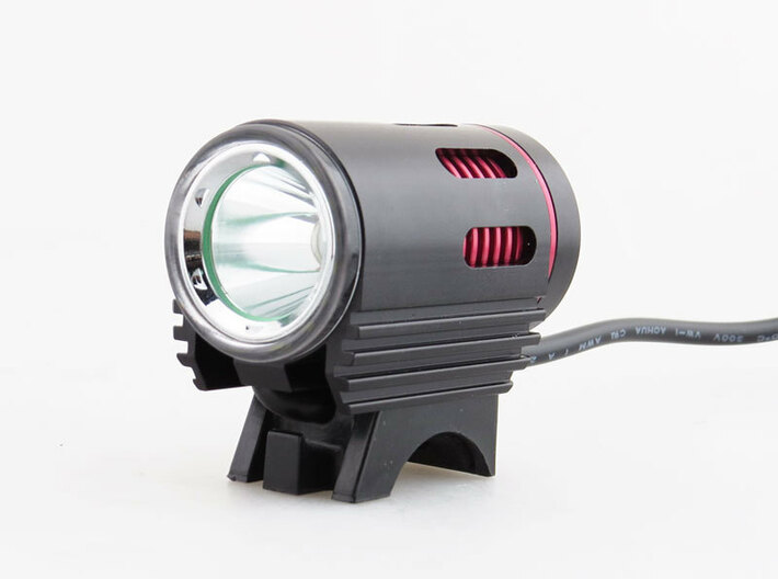 Camera interface bike headlamp mount - Lupine V1.2 3d printed Example of a generic single LED Chinese light - compatible