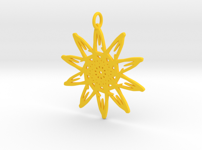 Sunflower Pendant - 46mm 3d printed