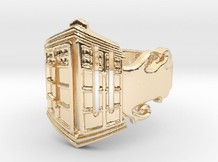 Dr. Who Upright Tardis Ring 3d printed
