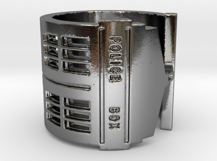 Dr. Who Tardis Overturned Ring 3d printed