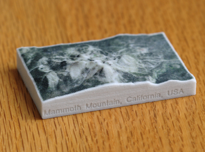 Mammoth Mtn, California, USA, 1:100000 3d printed 