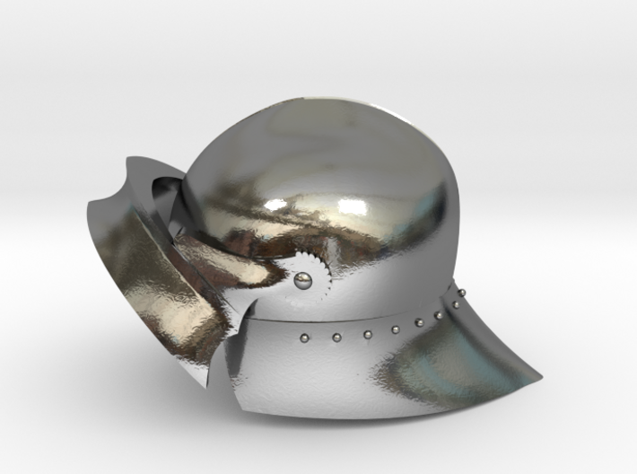Playmobil - 15th century sallet with open visor 3d printed 