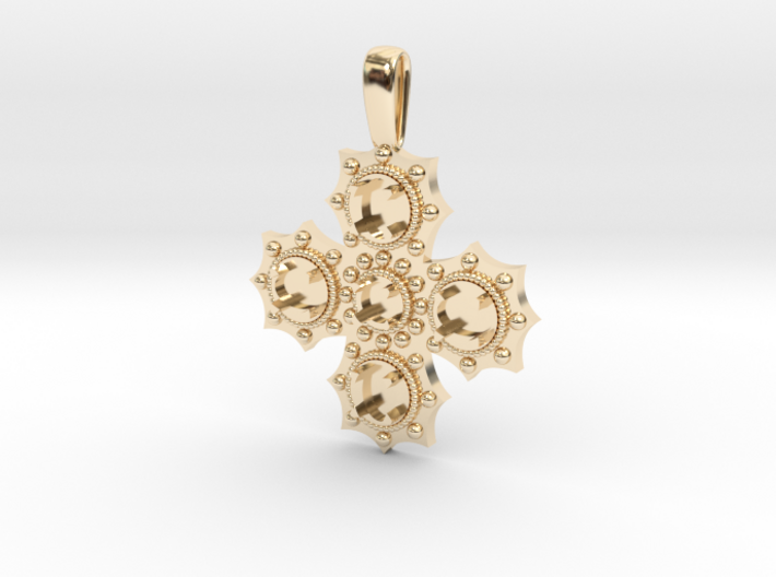 1475 medieval cross pendant 3d printed