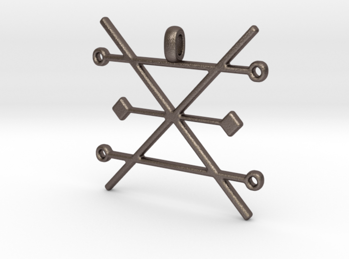 Copper Alchemy Symbol Pendant 3d printed