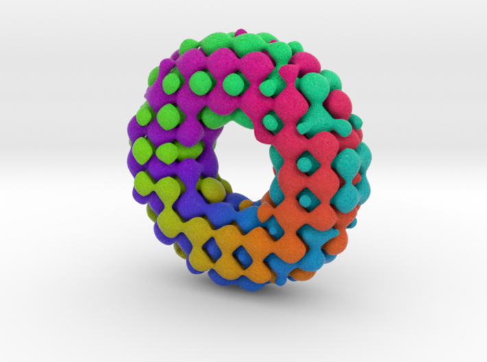 Color Möbius lattice (fat) 3d printed 