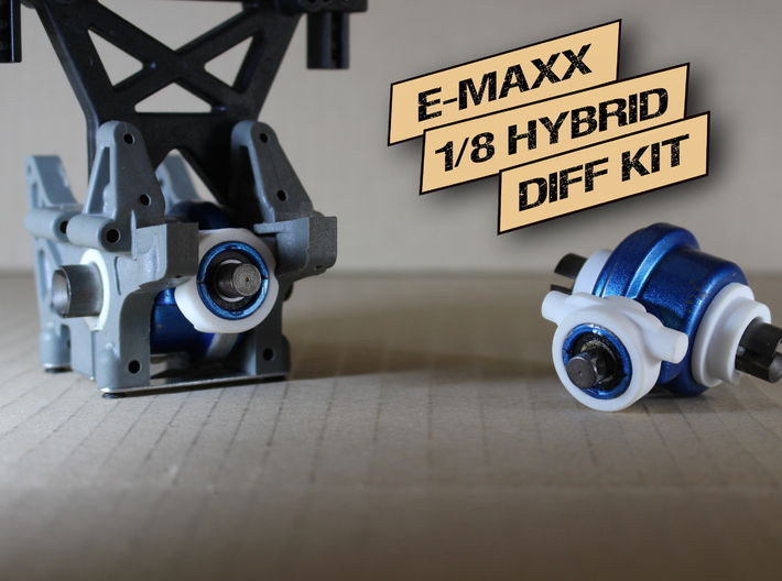E/T-MAXX 1/8 Hybrid Diff KIT (Front&Rear) Alu 3d printed 