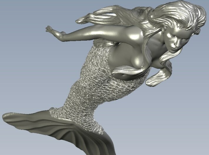 1/72 scale mermaid swimming figures x 4 3d printed 